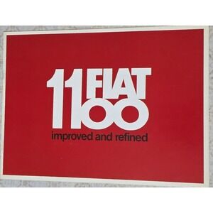 Fiat 1100 Original Sales Brochure Booklet Vintage Car Advertisement 1960s